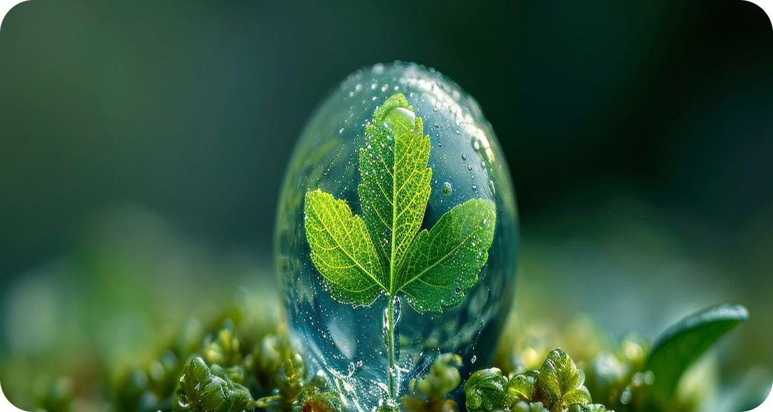 Hoja en gota de agua